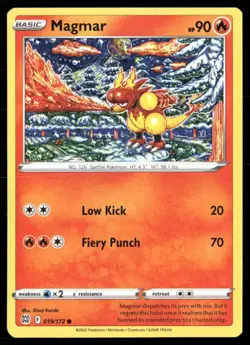 2022 Brilliant Stars Set Pokemon Card 019 Magmar - Image 1