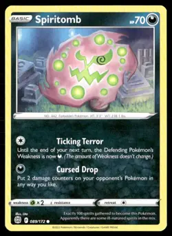 2022 Brilliant Stars Set Pokemon Card 089 Spiritomb - Image 1