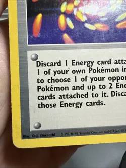 Pokemon TCG Trainer Super Energy Removal Base Set 2 Rare Unlimited Card 108/130 - Image 2