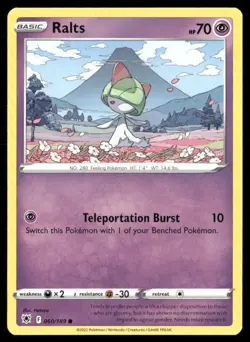 2022 Astral Radiance Set Pokemon Card 060 Ralts - Image 1