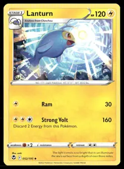 2022 Silver Tempest Set Pokemon Card 052 Lanturn - Image 1