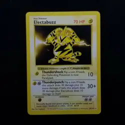 1999 SHADOWLESS ELECTABUZZ NM+ POKEMON TCG WOTC CARD BASE #20/102 - Image 1