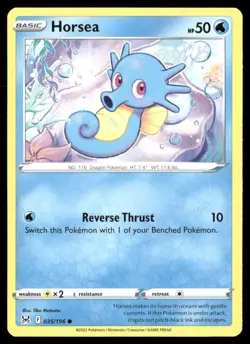 2022 Lost Origin Set Pokemon Card 035 Horsea - Image 1