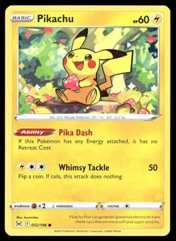 2022 Lost Origin Set Pokemon Card 052 Pikachu - Image 1