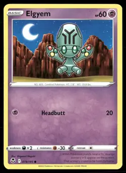 2022 Silver Tempest Set Pokemon Card 079 Elgyem - Image 1