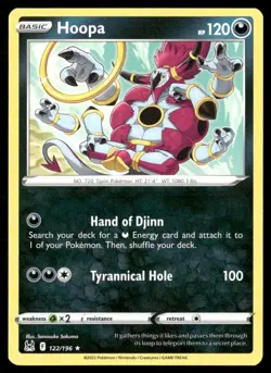2022 Lost Origin Set Pokemon Card 122 Hoopa - Image 1
