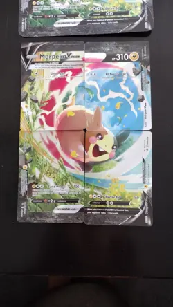 Pokemon Morpeko V-Union JUMBO card & 4 Card Set SWSH215-218 Black Star Promo - Image 3