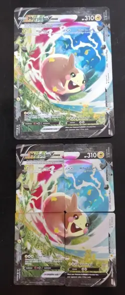 Pokemon Morpeko V-Union JUMBO card & 4 Card Set SWSH215-218 Black Star Promo - Image 4