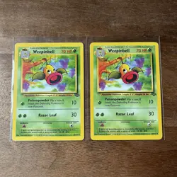 Weepinbell 48/64 Jungle Pokemon Card Lot Of 2 - Image 1