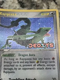 Rayquaza 22/107 Reverse Holo Card Stamped EX Deoxys Pokemon TCG!! - Image 2