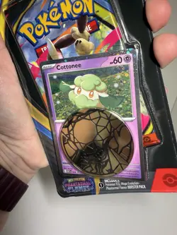 Pokemon TCG Phantasmal Flames Blister & Coin Pack Cottonee Promo Card - Sealed - Image 4