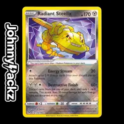 Pokemon TCG - Radiant Steelix 124/196 - Radiant Rare Card - Lost Origin (NM) - Image 1