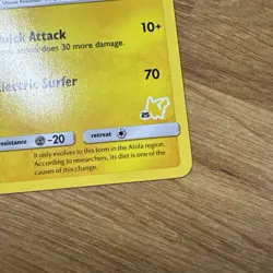 Alolan Raichu #25 SM65 Black Star Promo Pikachu Stamped Pokemon TCG Card NM - Image 4