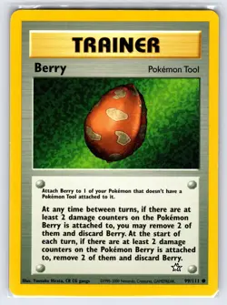 Berry 99/111 2000 Neo Genesis Pokemon Card Vintage WOTC Trainer Common - Nm/Vlp - Image 1