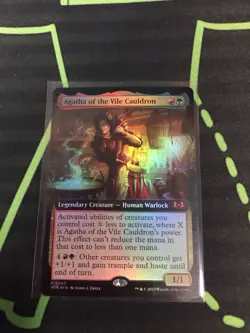MTG Magic The Gathering Agatha Of The Vile Cauldron Foil Ext Art Commander - Image 1