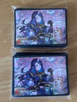 MTG Sleeve Wandering Emperor's Cherry Blossom Viewing Narset - Image 1