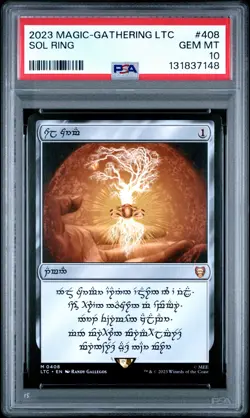 2023 MTG THE LORD OF THE RINGS: TALES OF MIDDLE-EARTH COMMANDER SOL RING PSA 10 - Image 1