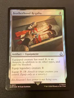 FOIL Brotherhood Regalia #0071 MTG Assassin's Creed Uncommon NM English - Image 1