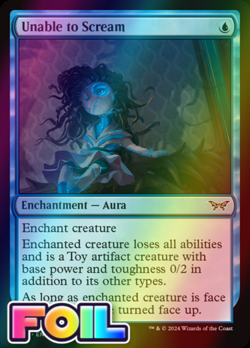 x1 Unable to Scream DSK Duskmourn MTG 78 FOIL COMMON M/NM 1x - Image 1