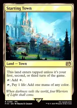 MTG Starting Town 289 Rare Foil Land Final Fantasy - Image 1
