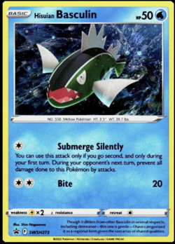 Pokemon - Hisuian Basculin - SWSH273 - Cosmic Holo Rare - Promo - NM/M - Image 1