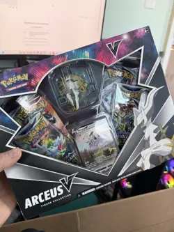Pokemon TCG Arceus V Figure Box Brilliant Stars Chilling Reign Cosmic Eclipse - Image 1