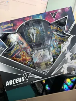 Pokemon TCG Arceus V Figure Box Brilliant Stars Chilling Reign Cosmic Eclipse - Image 1