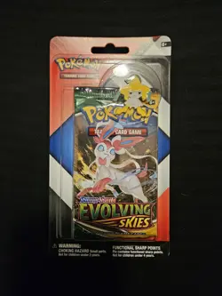POKEMON EVOLVING SKIES/CHILLING REIGN 2 PACK CHECKLANE BLISTER Jirachi PIN - Image 1