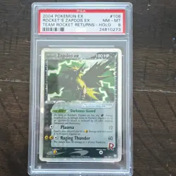 Pokemon 2004 Rocket's Zapdos ex Team Rocket Returns #106 Holo Ultra Rare PSA 8 - Image 4