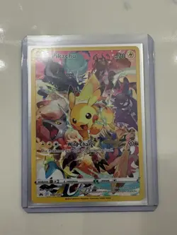 Pokemon Pikachu Secret Rare Full Art Holo Crown Zenith 160/159 70HP Wild Charge - Image 1