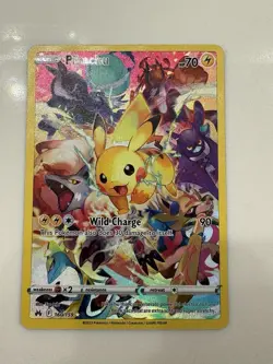 Pokemon Pikachu Secret Rare Full Art Holo Crown Zenith 160/159 70HP Wild Charge - Image 2