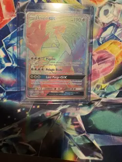 Pokemon TCG Lugia GX 227/214 Full Art Rainbow Lost Thunder 2018 Secret Rare - NM - Image 1