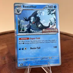 Pokemon Paldea Evolved Prerelease Black Star Promo Holo Baxcalibur SVP019 NM/LP - Image 1