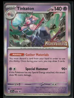 Pokemon - Tinkaton SVP020 Promo Holo Paldea Evolved Stamped LP - Image 1