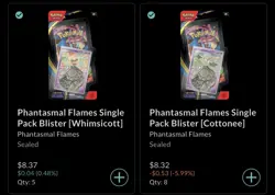Pokemon TCG Sealed Lot - Stacking Tin Display of 6 , 13 Phantasmal Coin Blister - Image 3