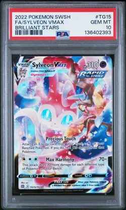 PSA 10 - Sylveon VMAX TG15/TG30 Full Art Brilliant Stars Trainer Gallery Pokemon - Image 1