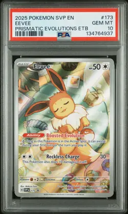 2025 Pokemon PSA Gem Mint 10 Eevee Black Star Promo Prismatic Evolutions ETB - Image 1