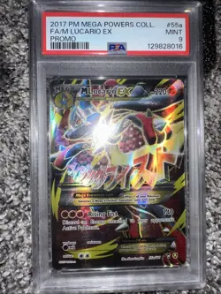 Pokemon Mega Powers Collection #55a/111 M Lucario EX Full Art Promo MINT PSA 9 - Image 1