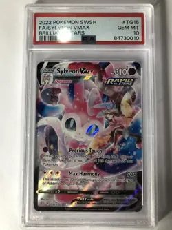 Pokemon PSA 10 Sylveon VMAX Trainer Gallery Brilliant Stars TG15/TG30 2022 - Image 1