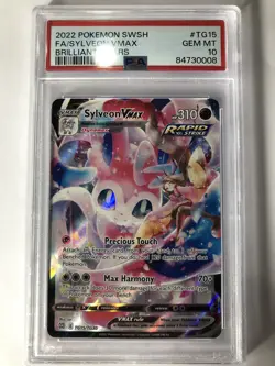 Pokemon PSA 10 Sylveon VMAX Trainer Gallery Brilliant Stars TG15/TG30 2022 - Image 1