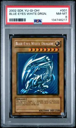 Blue Eyes White Dragon SDK-001 Ultra Rare Unlimited Yugioh PSA 8 *217 - Image 1