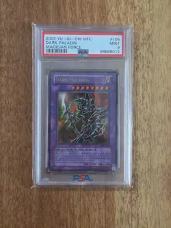 2003 Yu-Gi-Oh! Magician's Force #105 Dark Paladin PSA 9 - Image 1