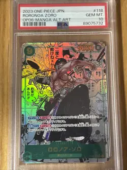 PSA 10 Roronoa Zoro OP06-118 SEC Comic Parallel Manga ONE PIECE Card Japanese - Image 1
