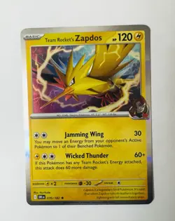 2025 POKEMON DRI EN-DESTINED RIVALS 070 TEAM ROCKET'S ZAPDOS EB GAMES EXCLUSIVE - Image 1