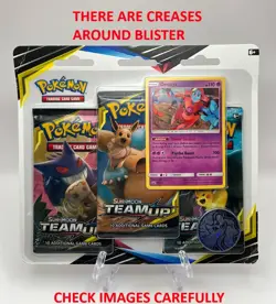 (403045) Pokemon Sun & Moon Team Up Deoxys 3-Pack Booster Blister Factory Sealed - Image 2
