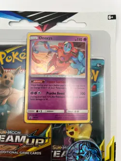 (403045) Pokemon Sun & Moon Team Up Deoxys 3-Pack Booster Blister Factory Sealed - Image 3