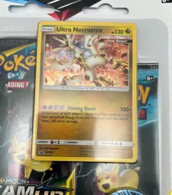 (402909) Pokemon Sun & Moon Team Up Ultra Necrozma 3-Pack Blister Factory Sealed - Image 3