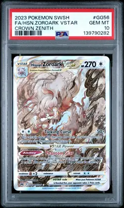 2023 POKEMON SWORD & SHIELD CROWN ZENITH FULL ART/HISUIAN ZOROARK VSTAR PSA 10 - Image 1