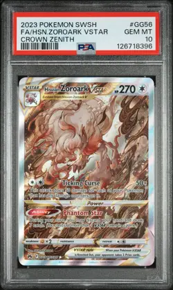 2023 POKEMON SWORD & SHIELD CROWN ZENITH FULL ART/HISUIAN ZOROARK VSTAR PSA 10 - Image 1