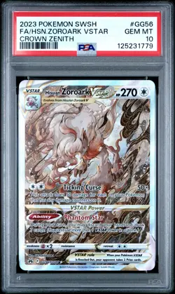 2023 POKEMON SWORD & SHIELD CROWN ZENITH FULL ART/HISUIAN ZOROARK VSTAR PSA 10 - Image 1